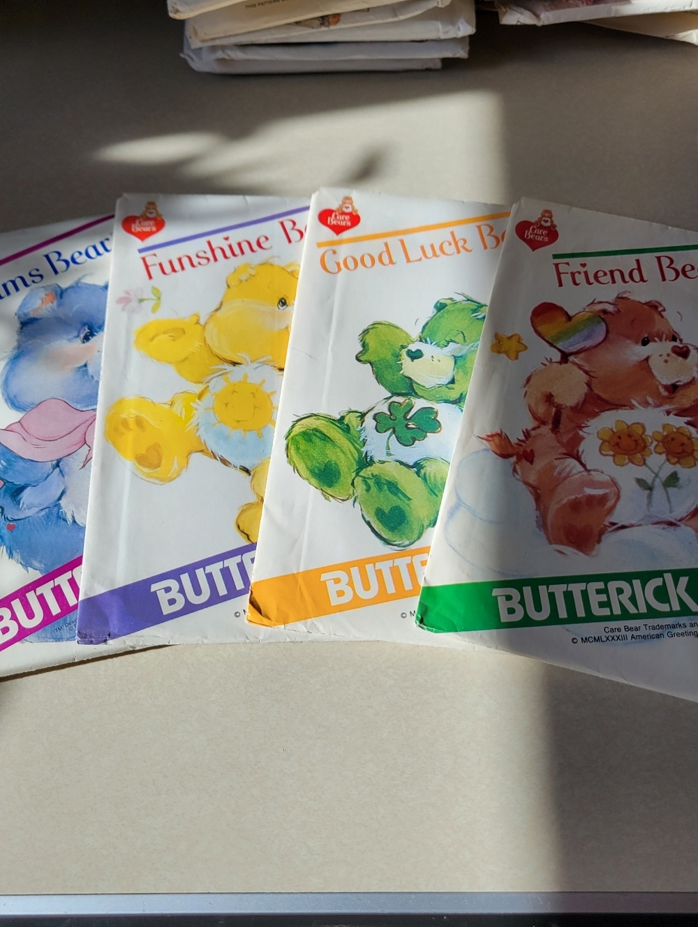 Butterick Care Bears Pattern Pack - Colorful Bears